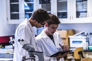 Researchers in Sample Processing Lab