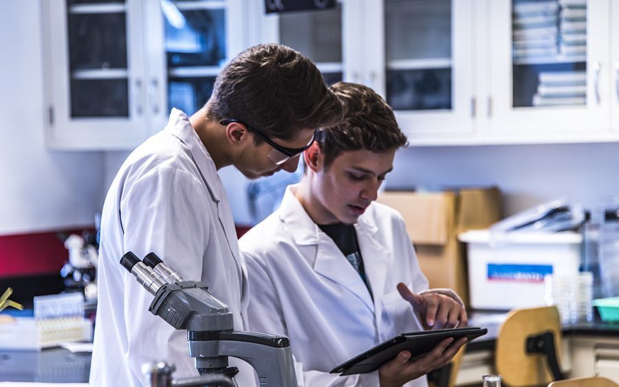 Researchers in Sample Processing Lab