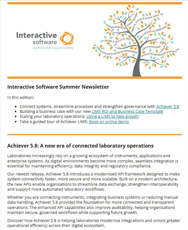 Achiever Newsletter